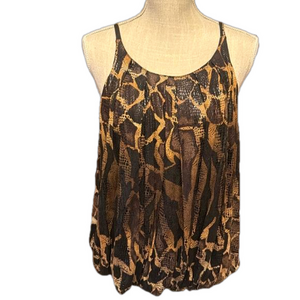 Express Snakeskin Spaghetti Strap Top